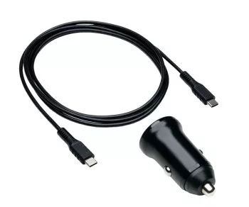 Încărcător rapid USB auto 20W C, inclusiv cablu C, încărcător auto USB, cablu de încărcare C la C de 1,50 m, cutie DINIC